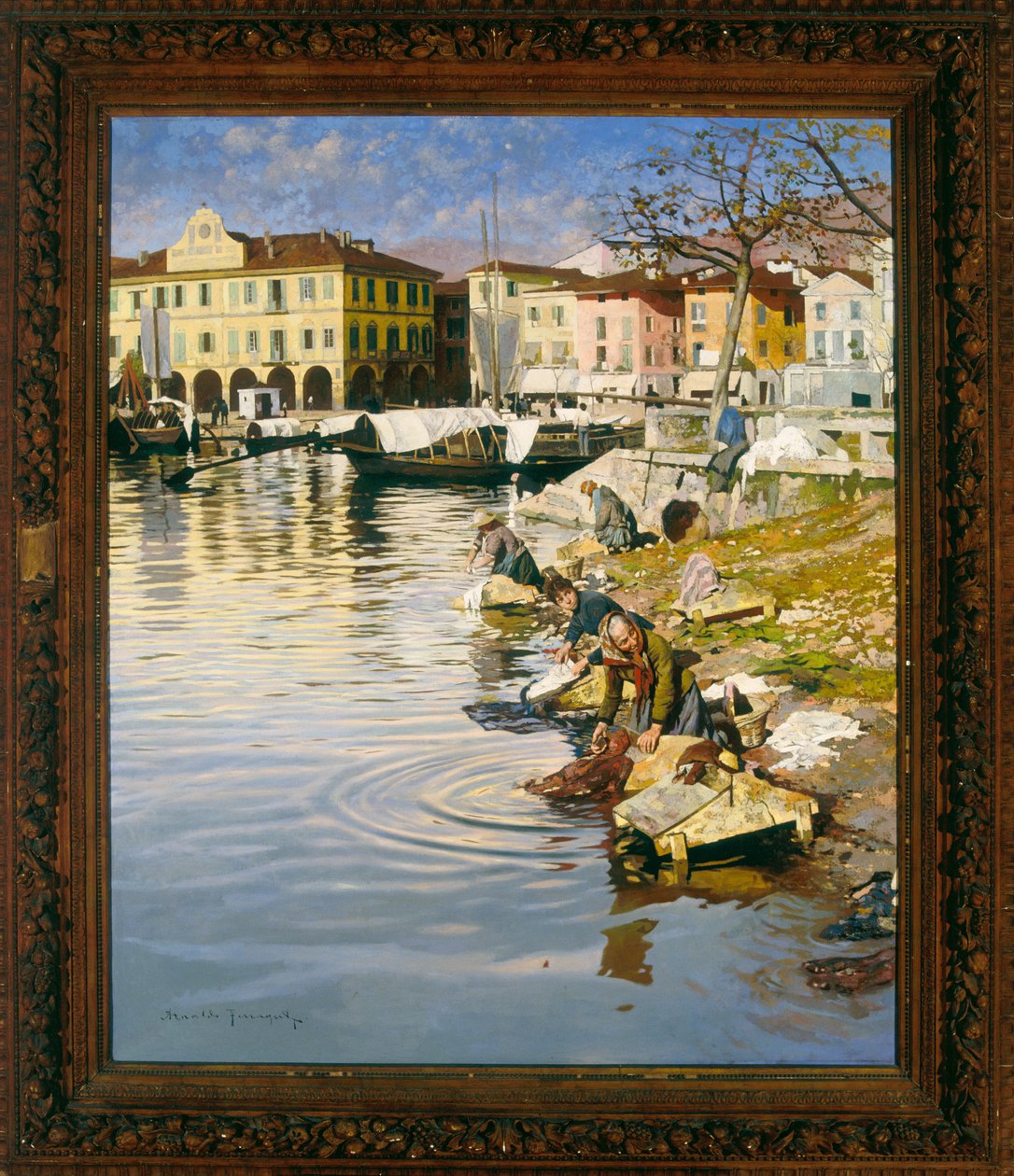 Les lavandières de Pallanza, 1892 - Arnaldo Ferraguti