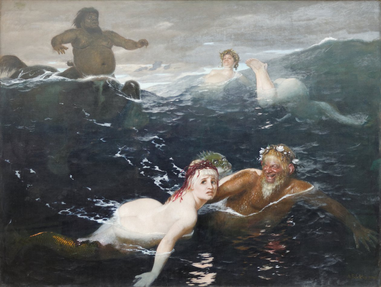 Dans le jeu des vagues - Arnold Böcklin
