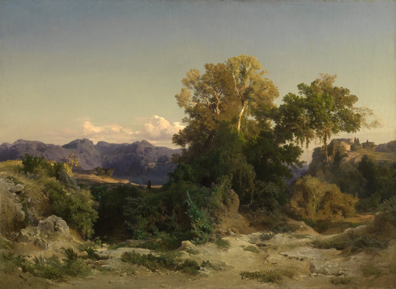 Paysage dans la campagne romaine - Arnold Böcklin