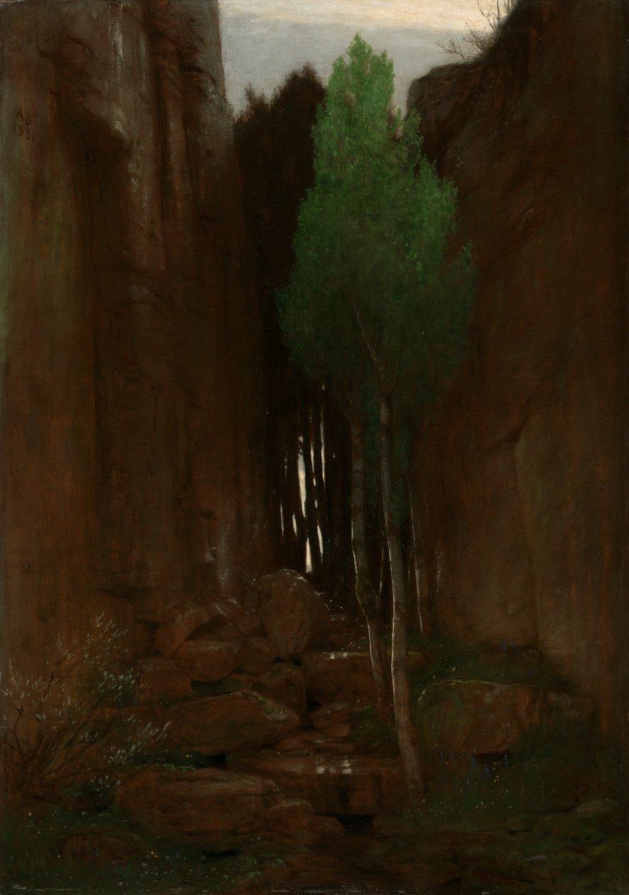 Printemps dans une gorge étroite - Arnold Böcklin