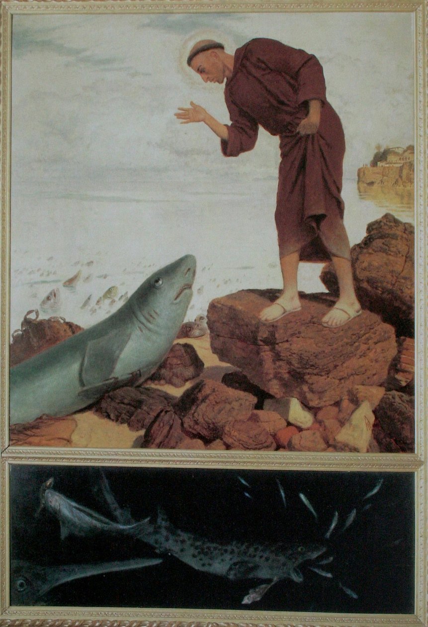 Saint Antoine prêchant aux poissons - Arnold Böcklin