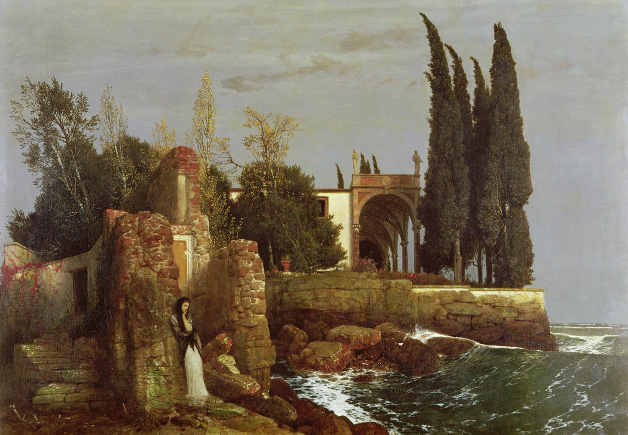 Villa au Bord de la Mer - Arnold Böcklin