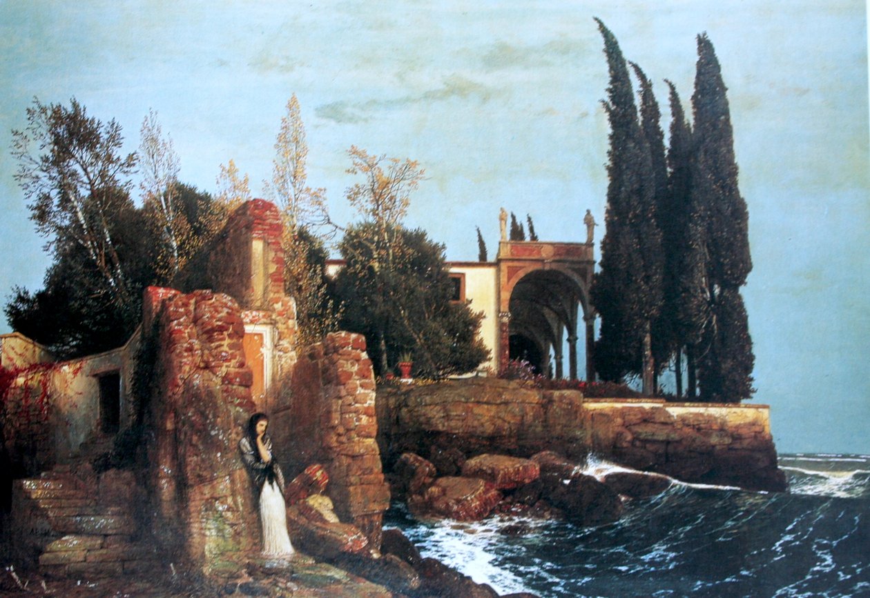 Villa au bord de la mer - Arnold Böcklin