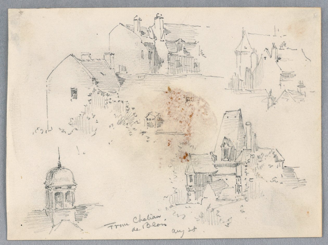 Croquis du Château de Blois - Arnold William Brunner