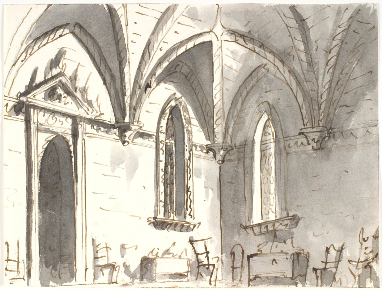Salle avec des voûtes gothiques - Aron Wallick