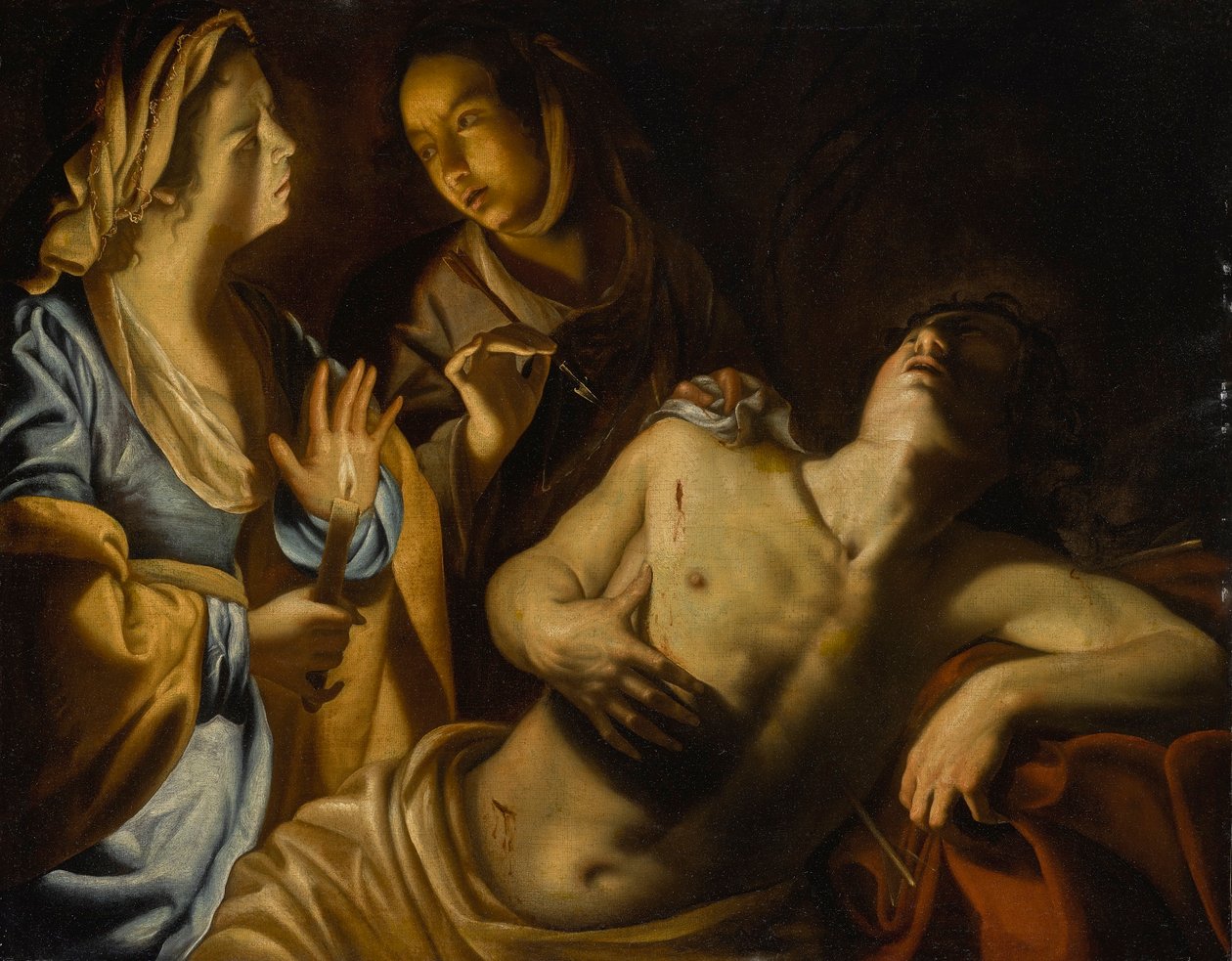 Saint Sébastien tendu par Sainte Irène - Artemisia Gentileschi