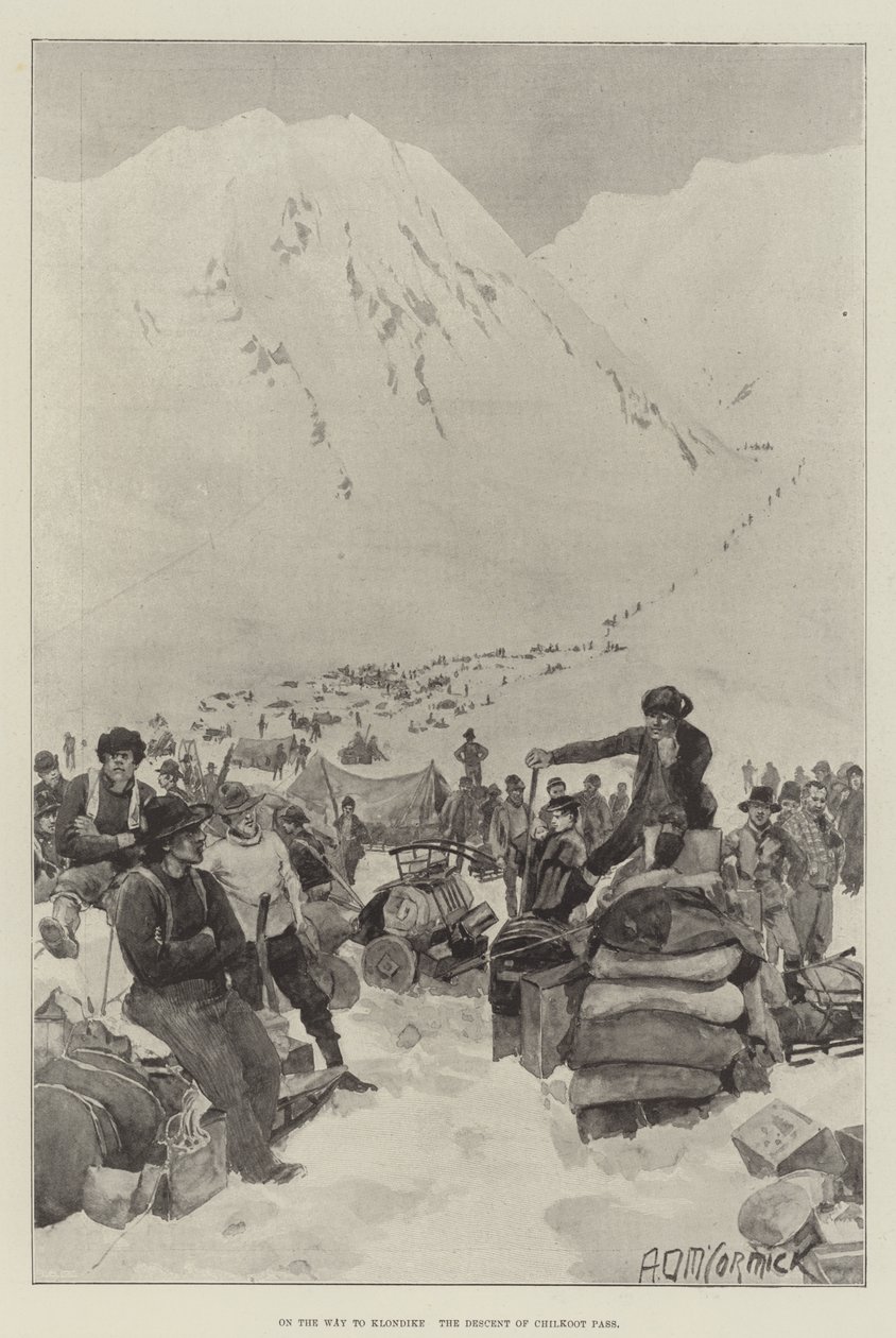 En route pour le Klondike, la descente du col de Chilkoot - Arthur David McCormick