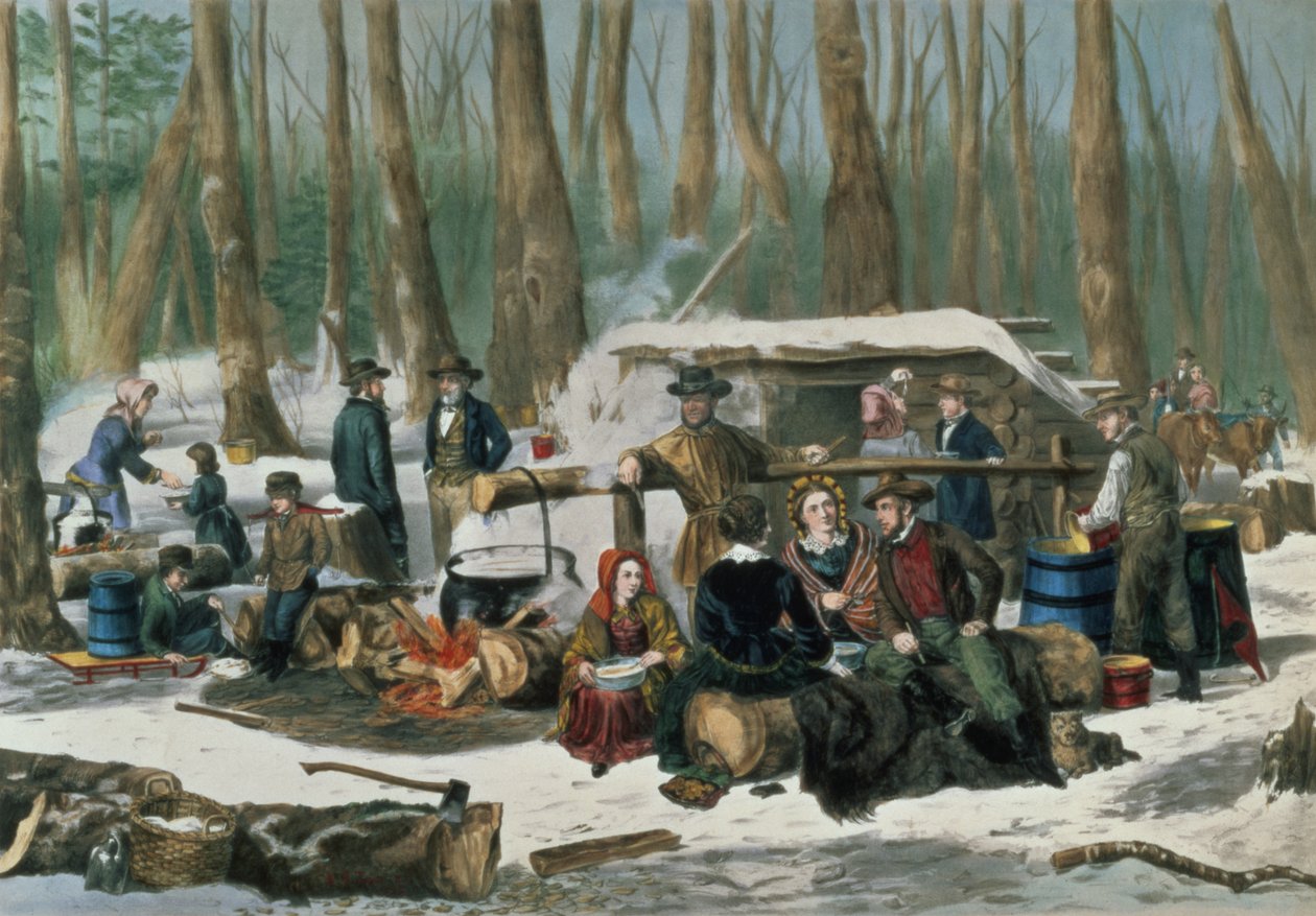 Scène de forêt américaine, gravée par Nathaniel Currier (1813-1888) 1856 - Arthur Fitzwilliam Tait