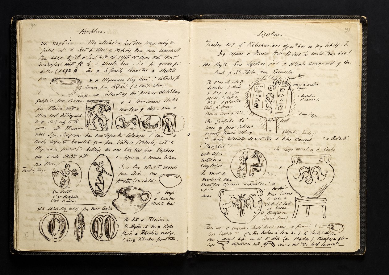 Page du journal de voyage, lors d