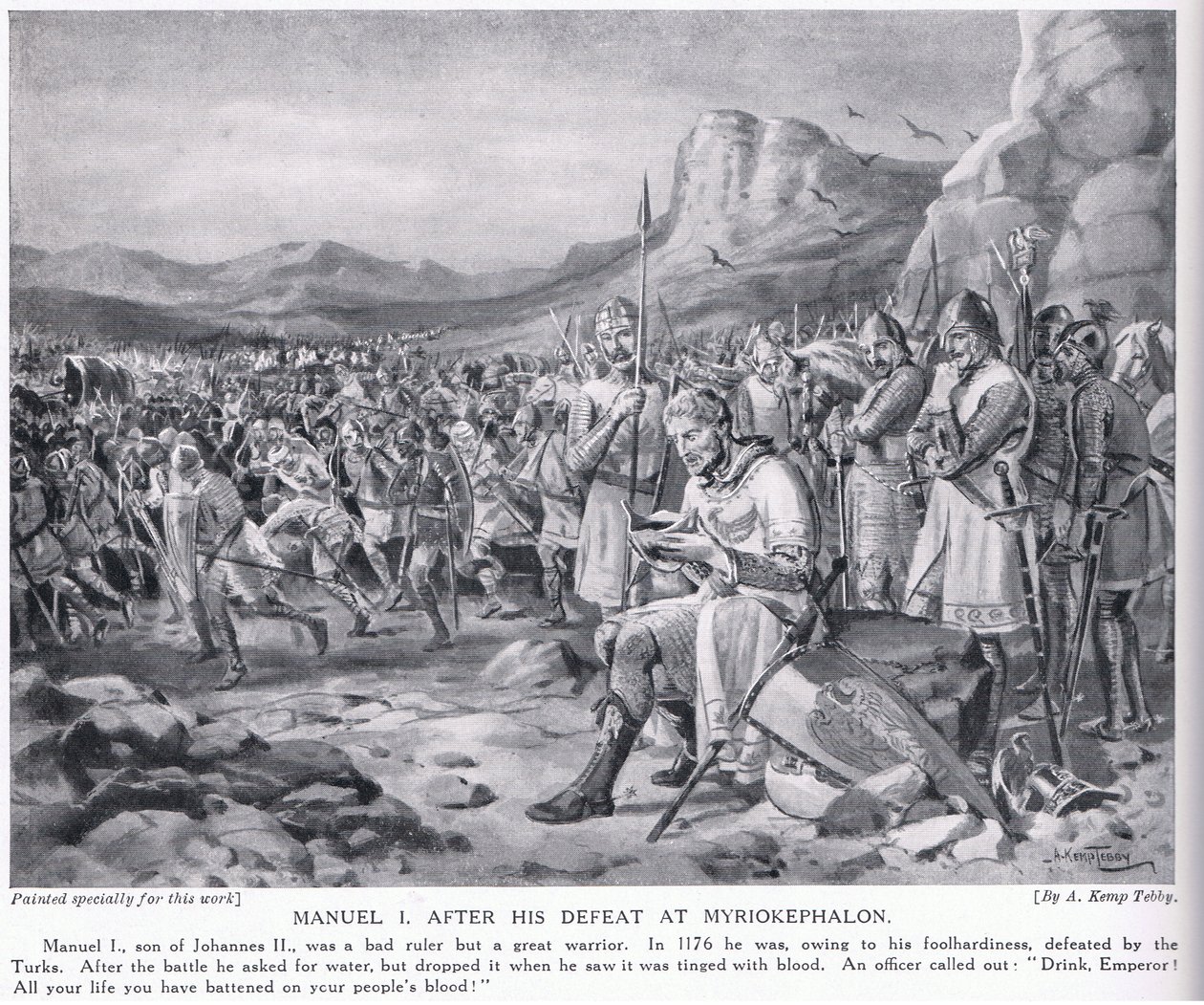 Manuel I, après sa défaite à Myriokephalon 1176 AD - Arthur Kemp Tebby
