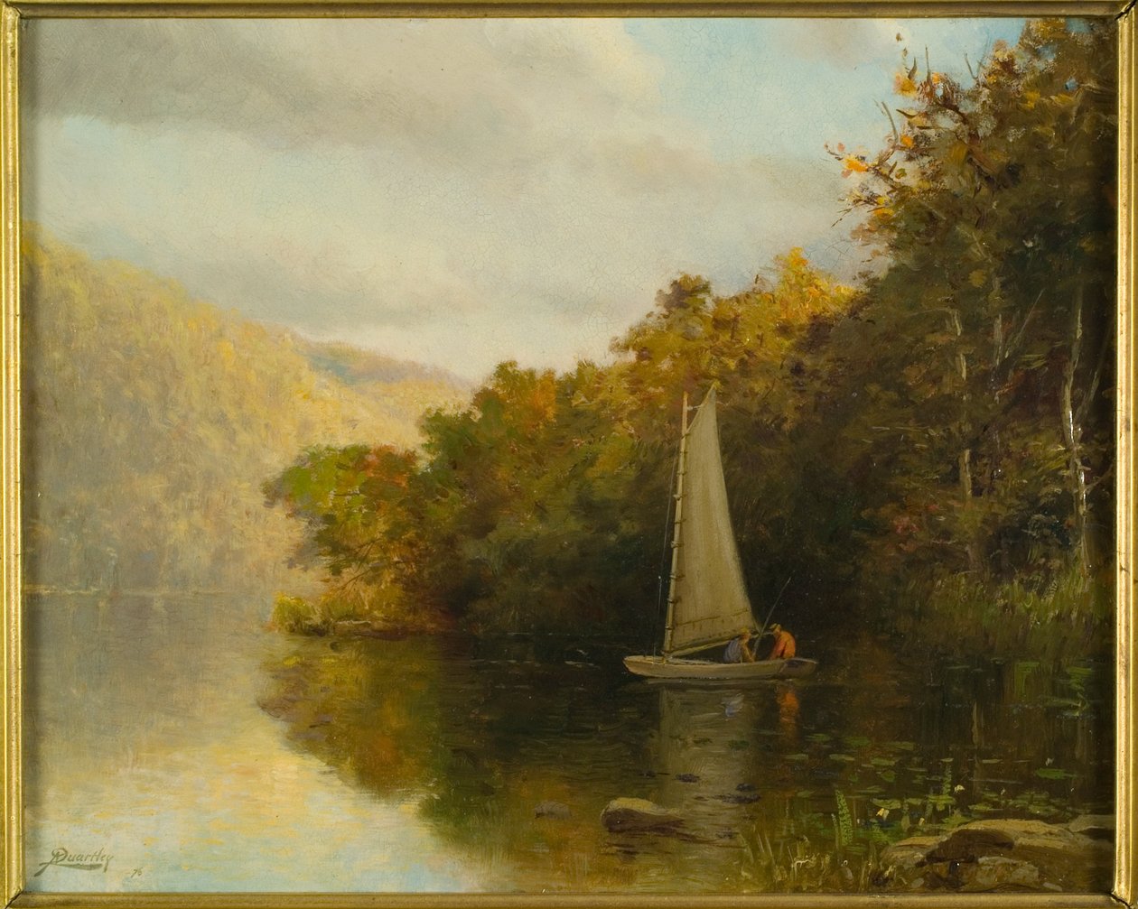 Voilier sur la rivière, vers 1875 - Arthur Quartley