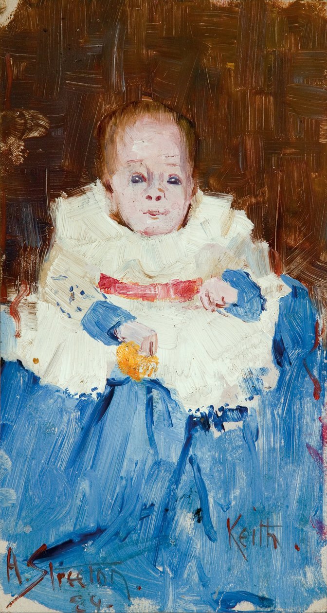 Orange, Bleu et Blanc (portrait de Keith) - Arthur Streeton