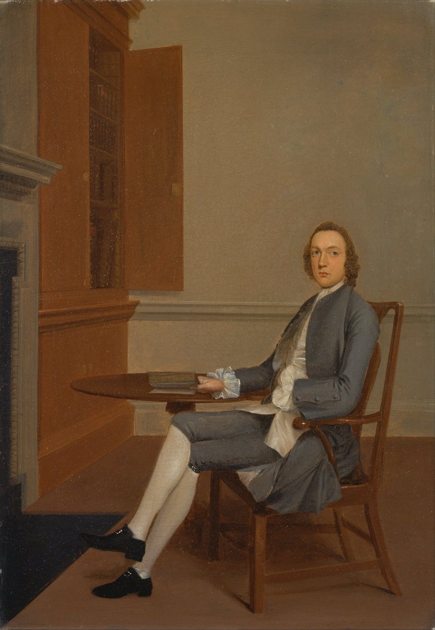 Un homme inconnu assis à une table - Arthur Devis