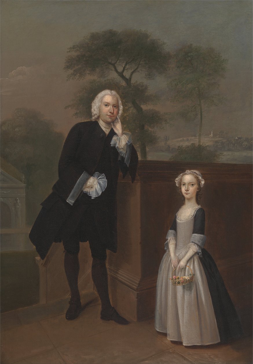 Un homme inconnu avec sa fille - Arthur Devis