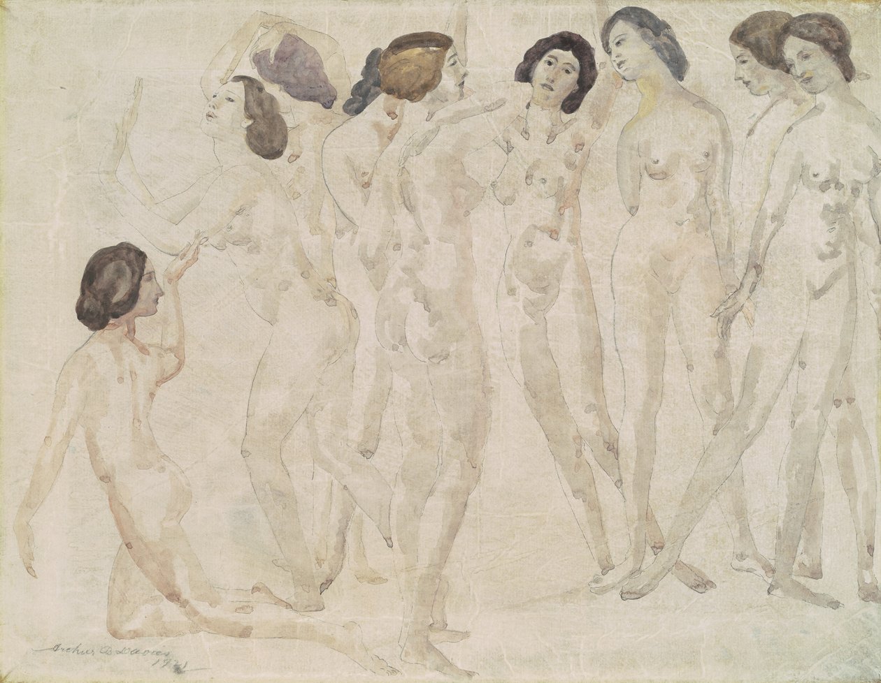 Neuf figures - Arthur B. Davies