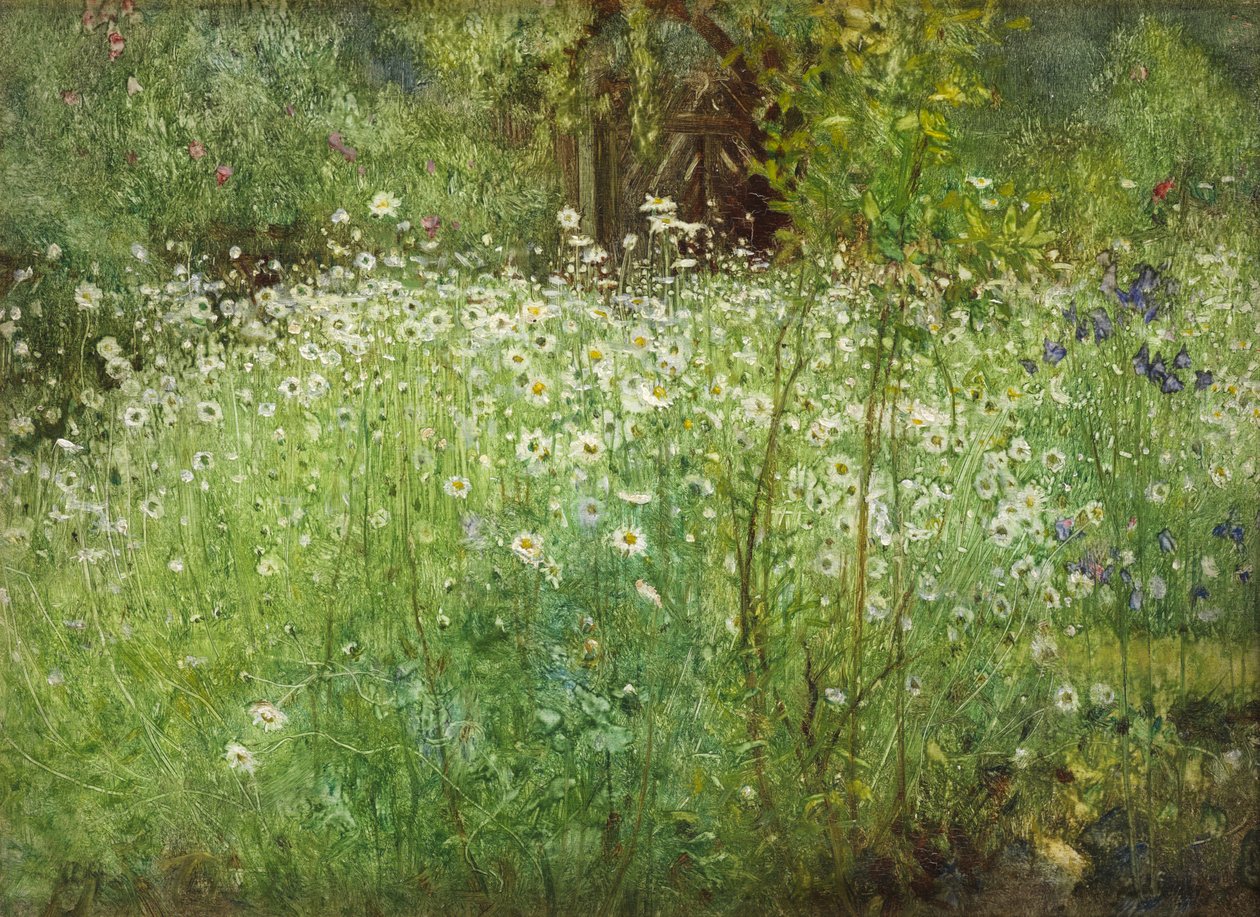 Marguerites et iris - Arthur Hacker