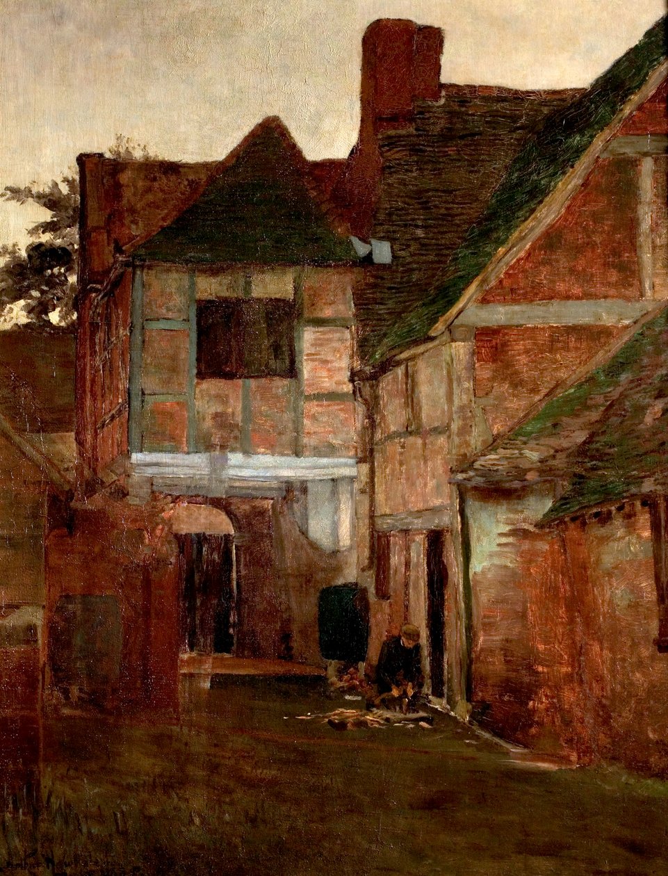 Une ancienne cour de poste, Surrey, 1885 - Arthur Hawksley