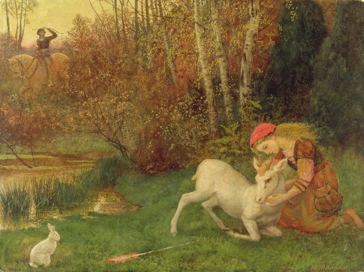 La Biche blanche, vers 1870 - Arthur Hughes