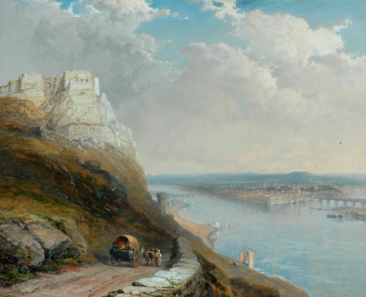 Coblence depuis Ehrenbreitstein, 1898 - Arthur Joseph Meadows