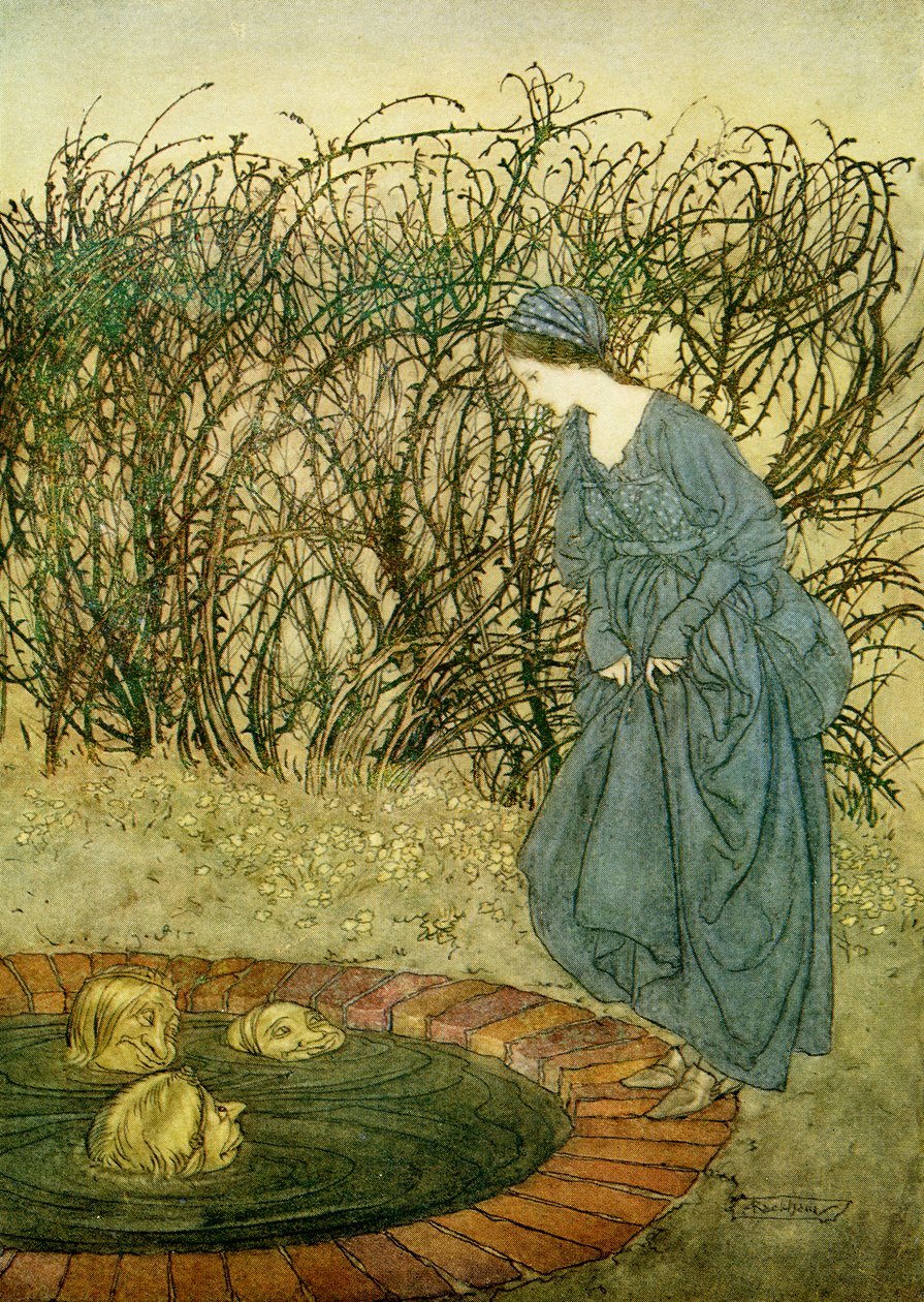 Les Trois Têtes du Puits - Arthur Rackham