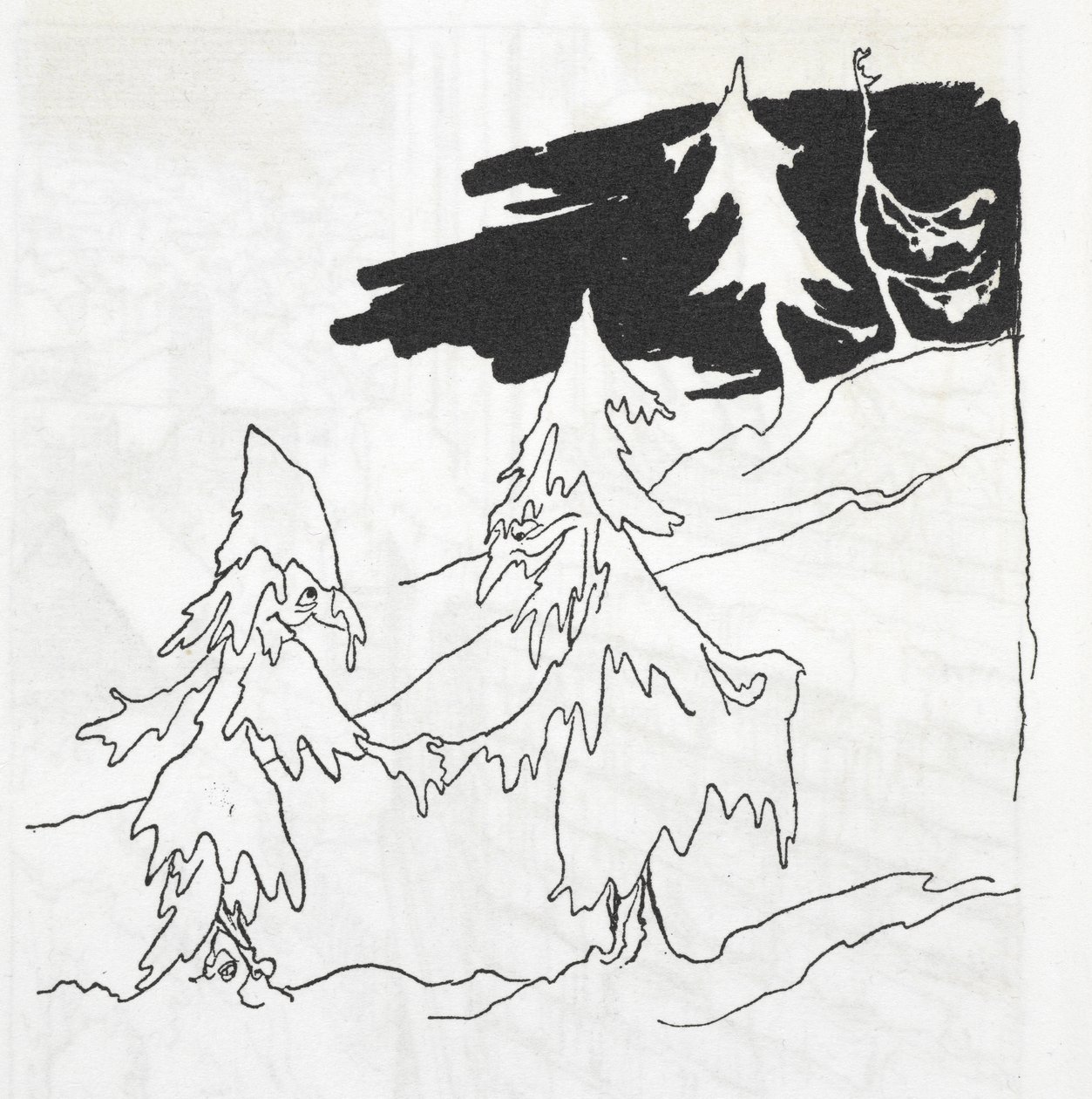 Deux hommes-arbres se serrant la main - Arthur Rackham