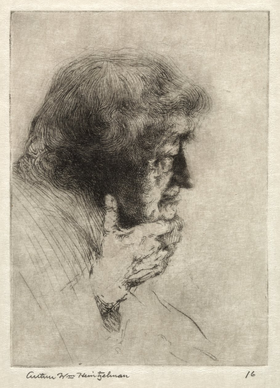 Vieil Homme Pensant - Arthur William Heintzelman