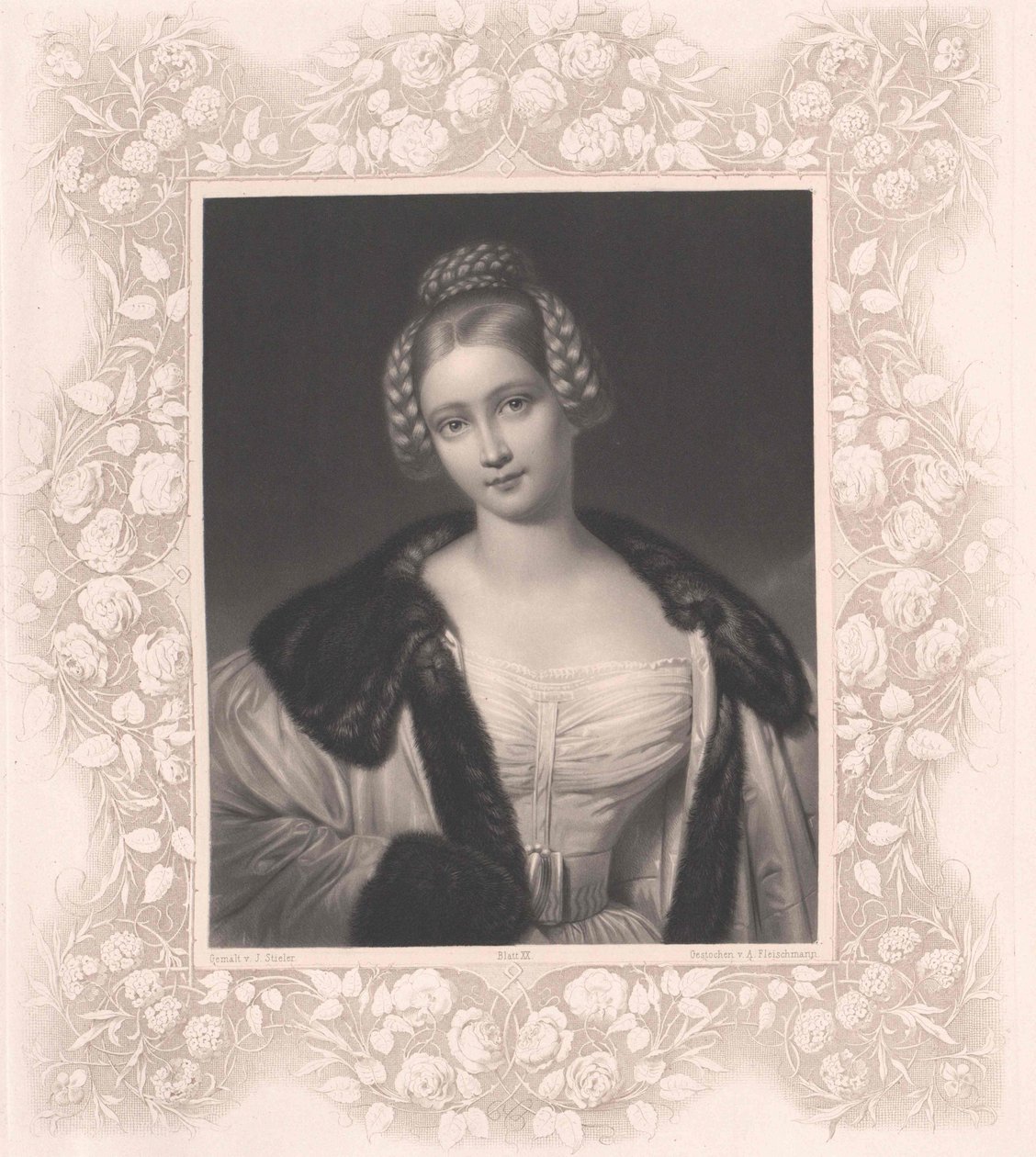 Caroline baronne von Spiering (imprimé) - Artist Unknown