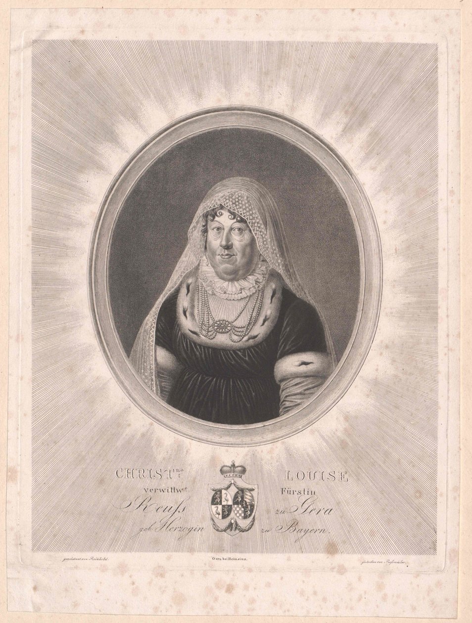 Duchesse de Bavière Louise (impression) - Artist Unknown