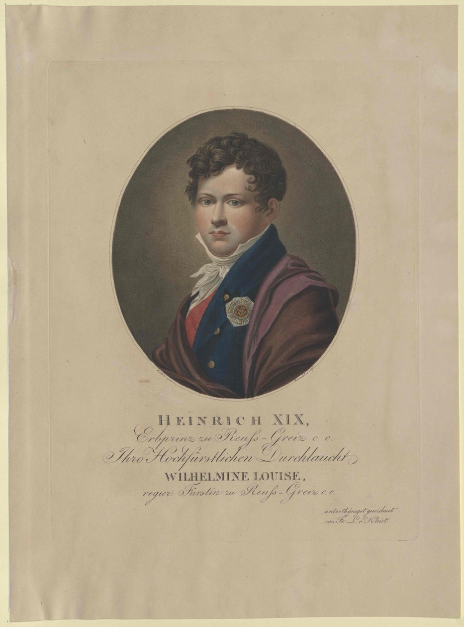 Heinrich count Reuss à Greiz - Artist Unknown