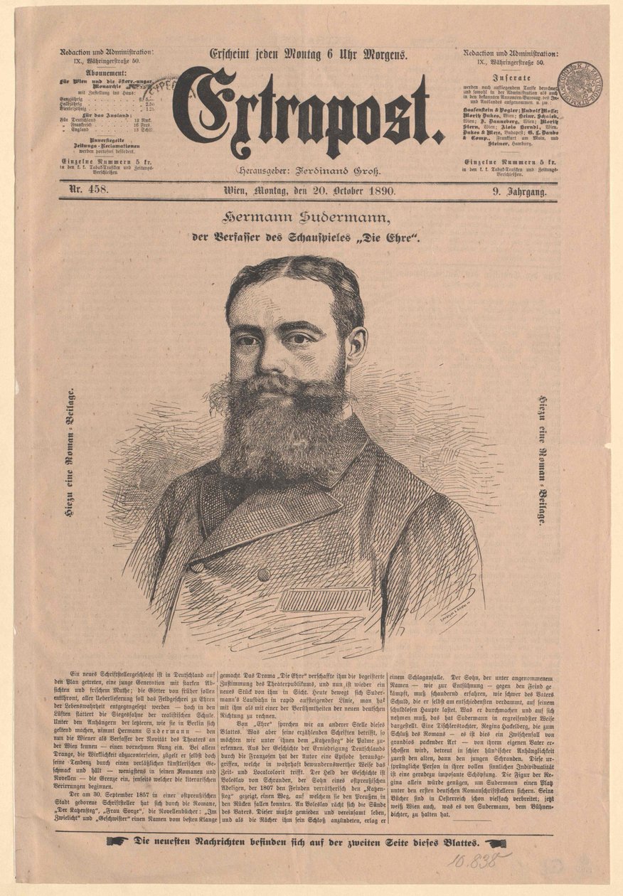 Hermann Sudermann - Artist Unknown