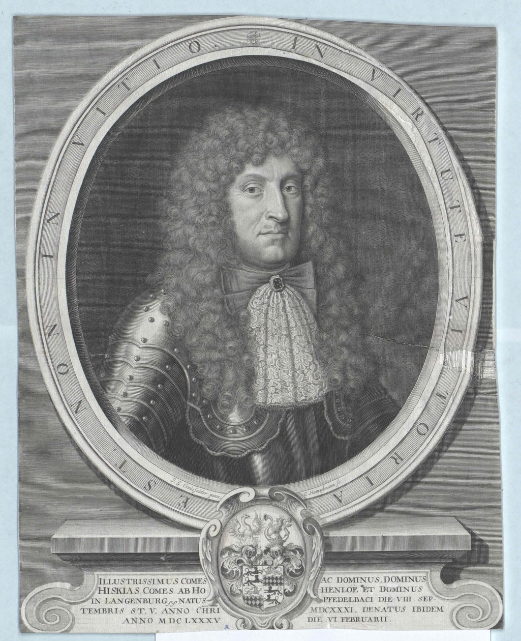 Hezekiah count Hohenlohe-Waldenburg-Pfedelbach - Artist Unknown