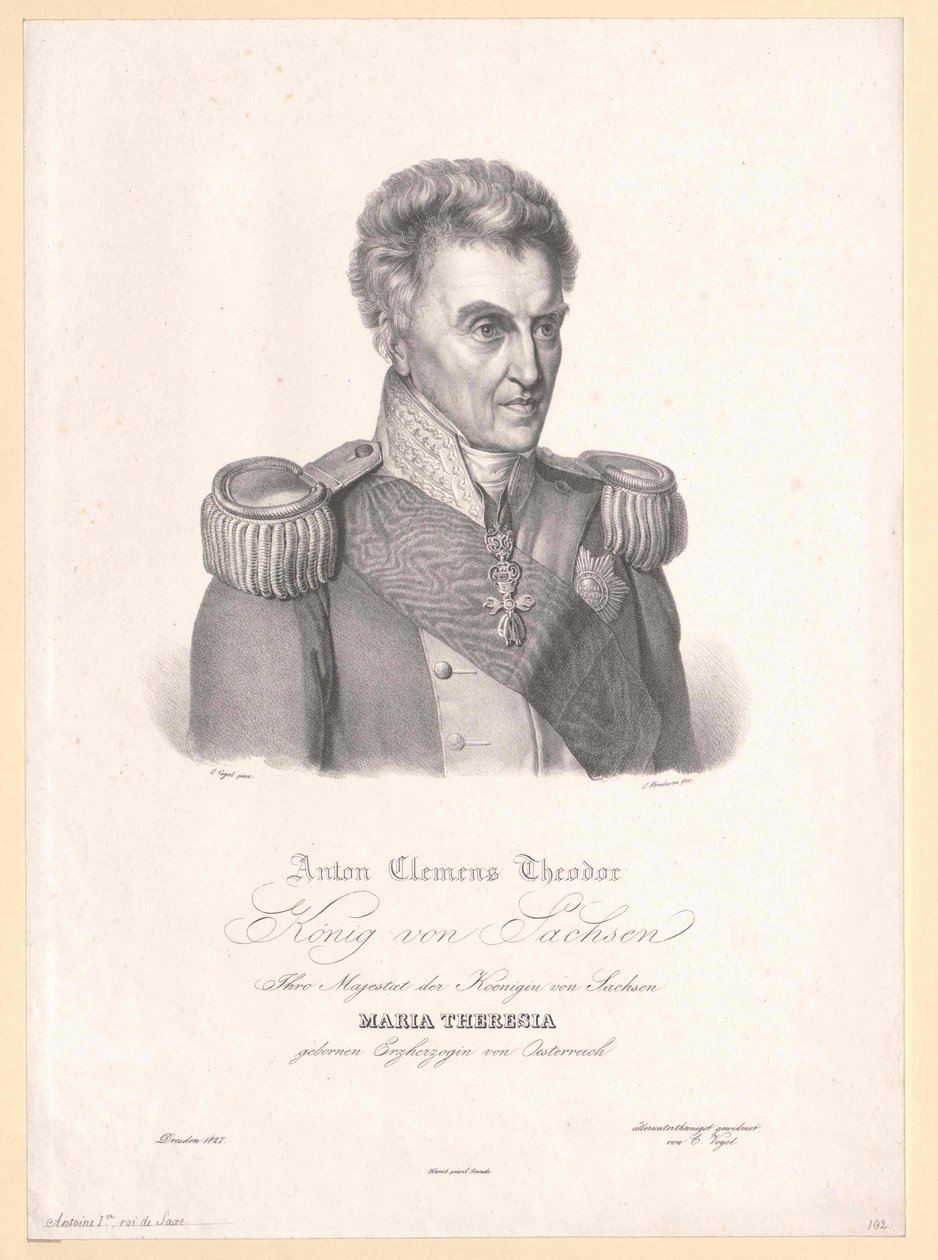 Roi de Saxe Anton I - Artist Unknown