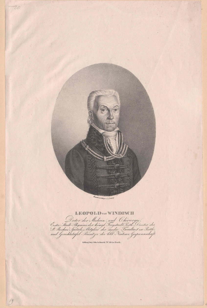 Leopold von Windish (imprimé) - Artist Unknown