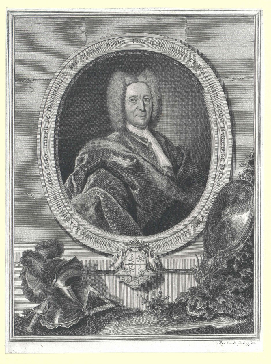 Nikolaus Bartholomew Baron von Danckelmann (imprimé) - Artist Unknown