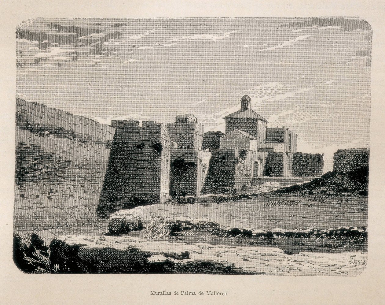 Palma de Majorque. Murs (gravure) - Artist Unknown