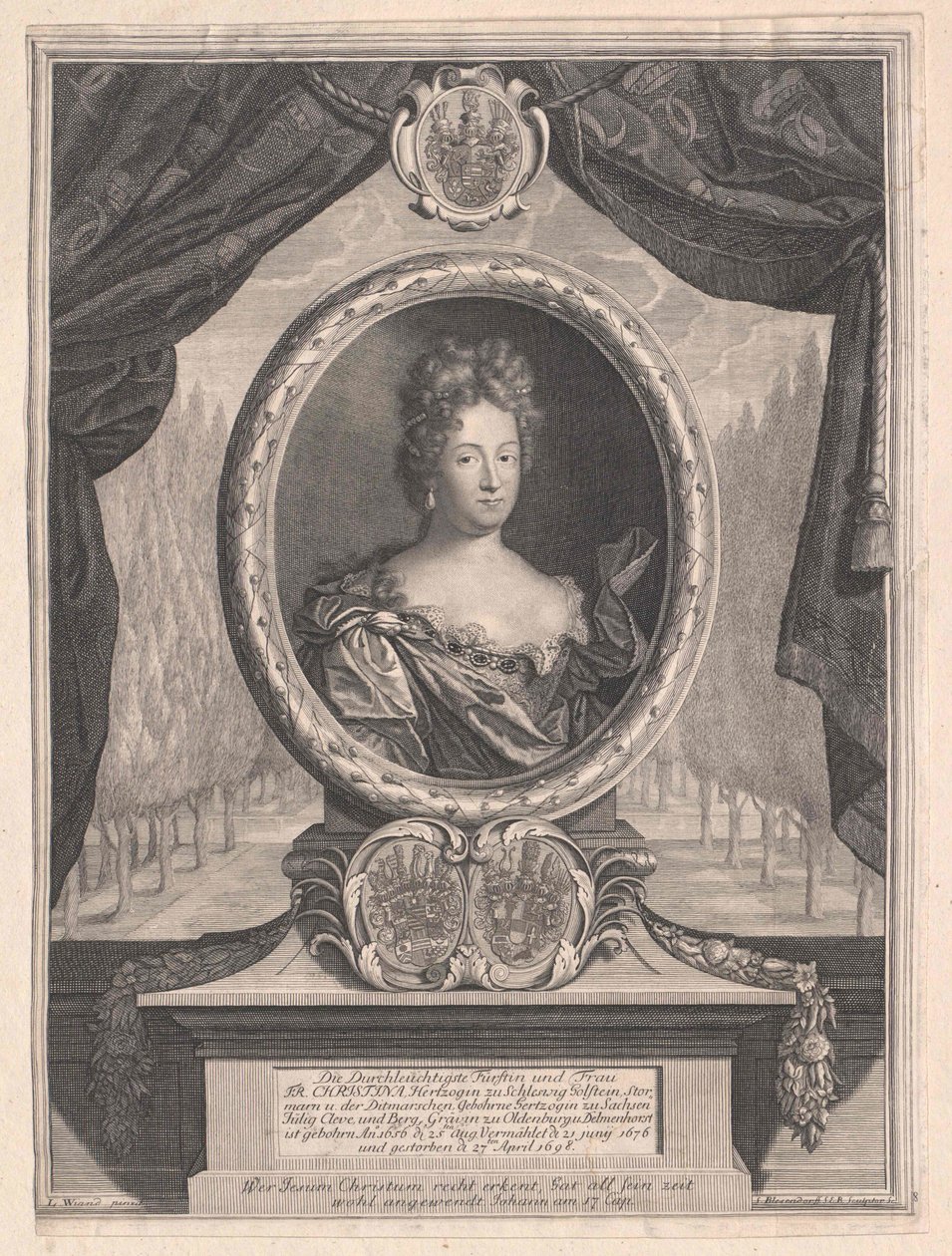 Princesse de Saxe-Weissenfels Christine - Artist Unknown