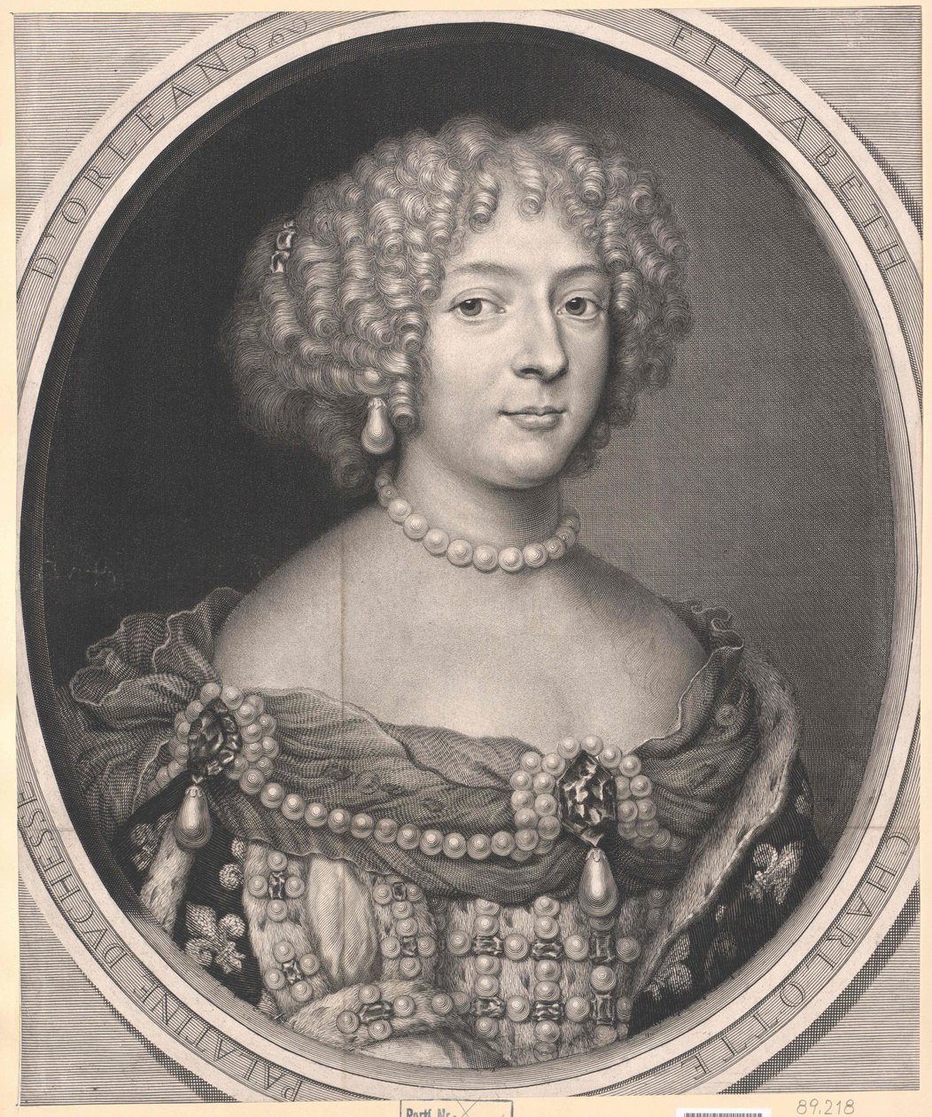 Princesse du palais Elisabeth Charlotte (impression) - Artist Unknown