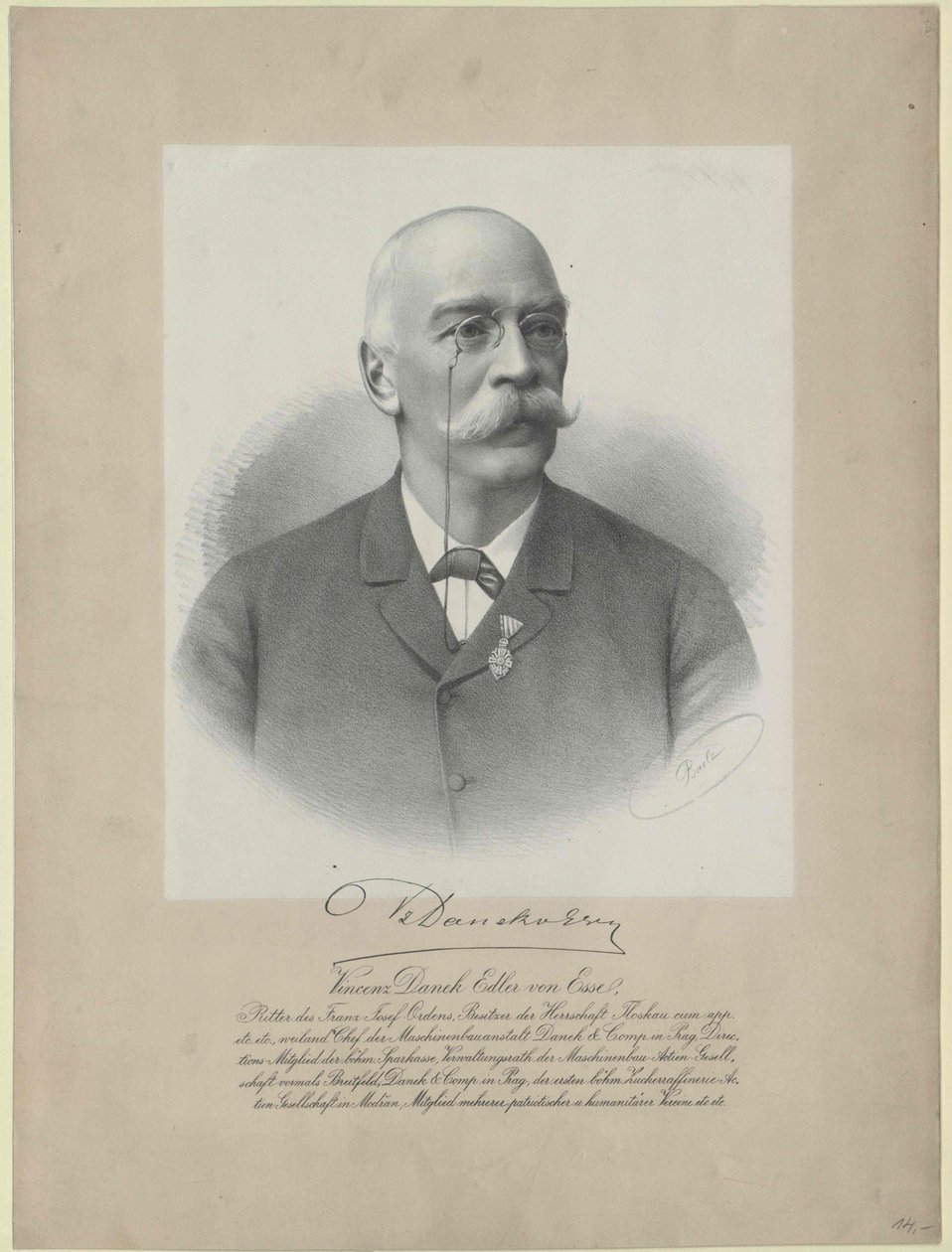 Vincent von Danek-Esse (print) - Artist Unknown