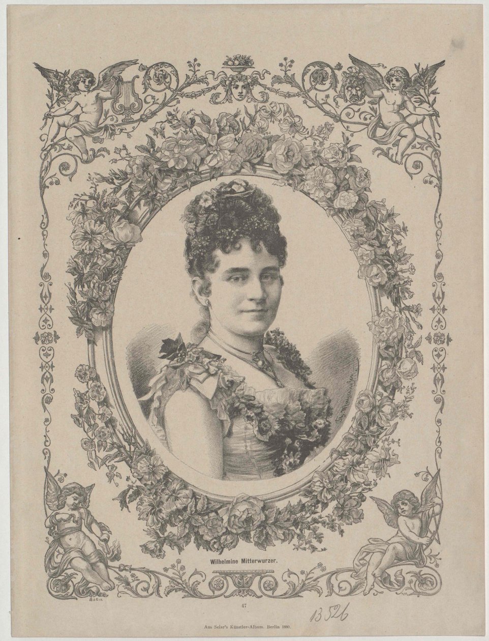 Wilhelmine Mitterwurzer (imprimé) - Artist Unknown