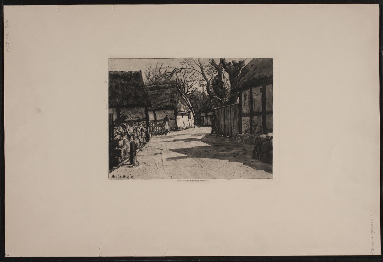 Une rue de village - Arvid Aae