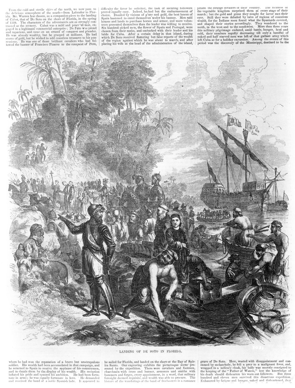 Débarquement de De Soto en Floride, tiré de 