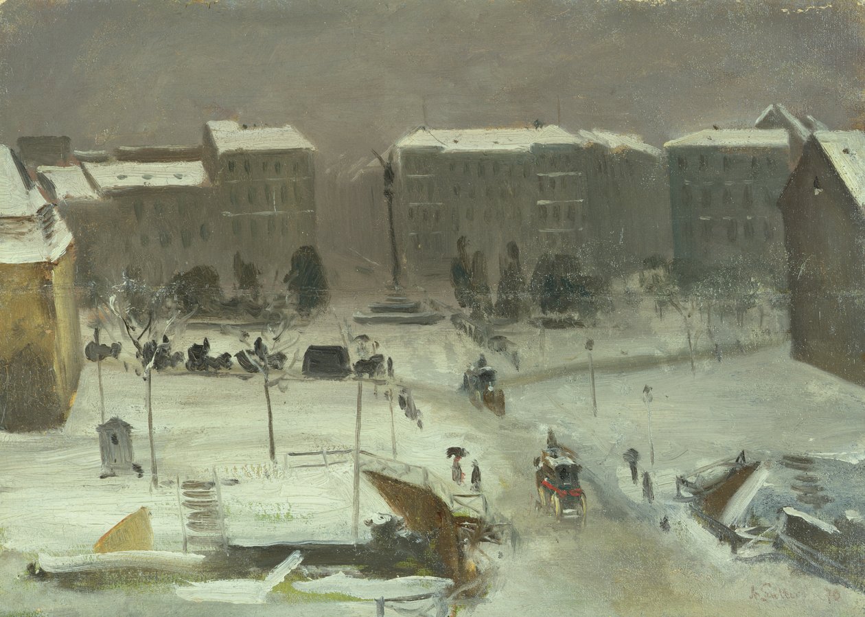 La place Belle-Alliance à Berlin, 1870 - Ascan Lutteroth