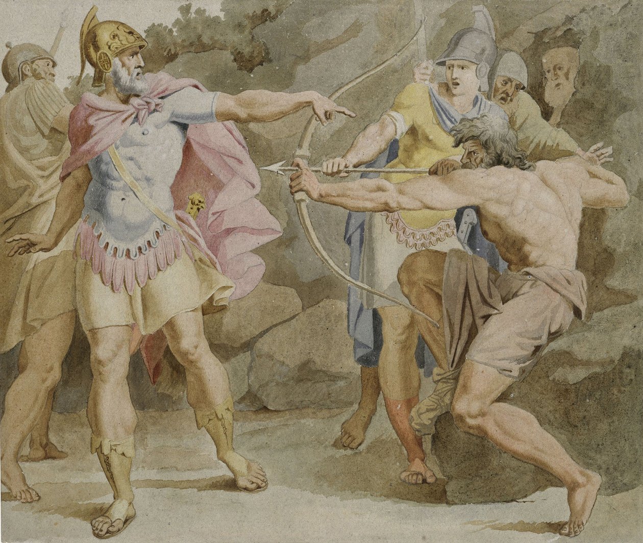 Philoctète visant l