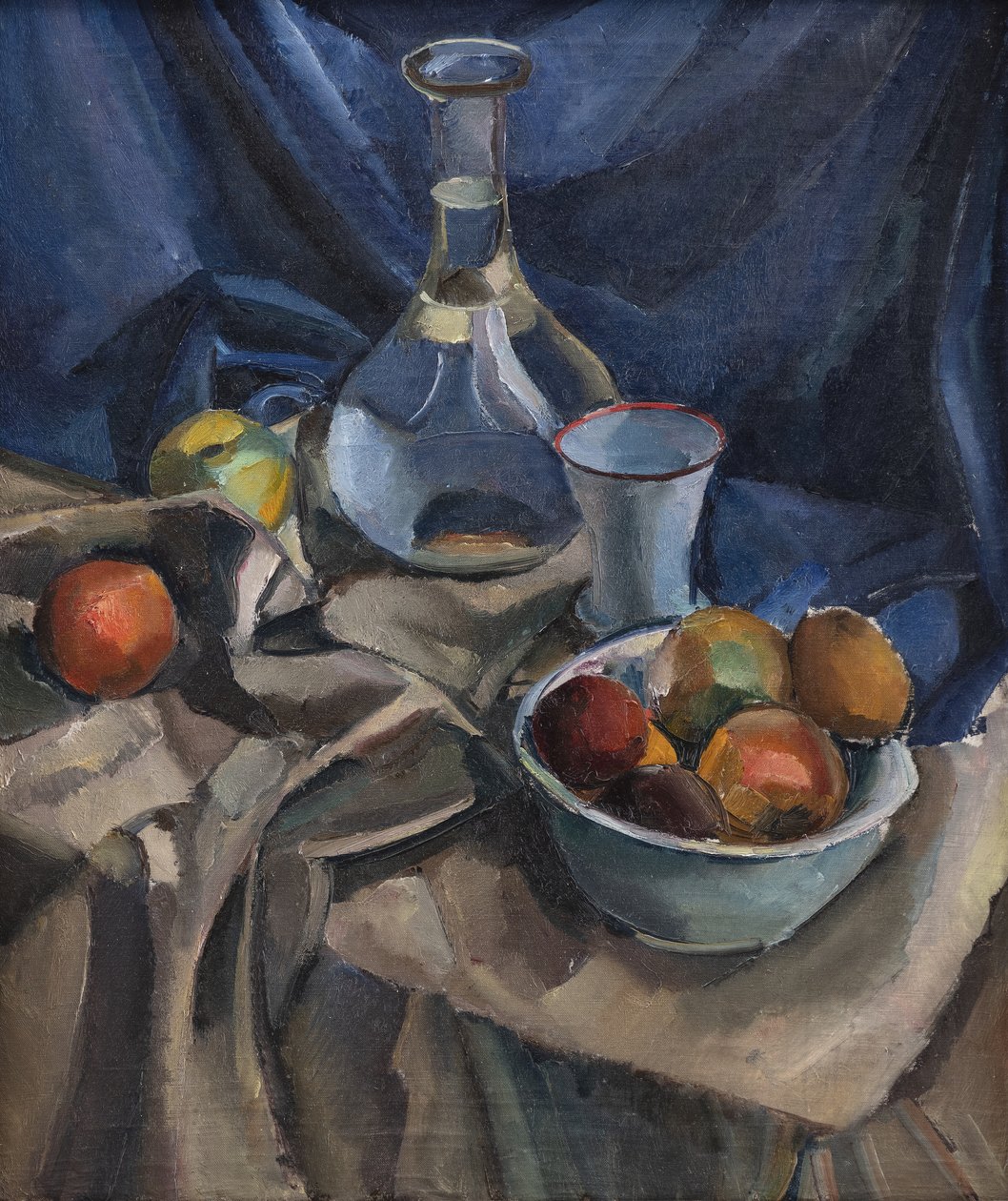 Nature morte avec tissu bleu - Astrid Holm