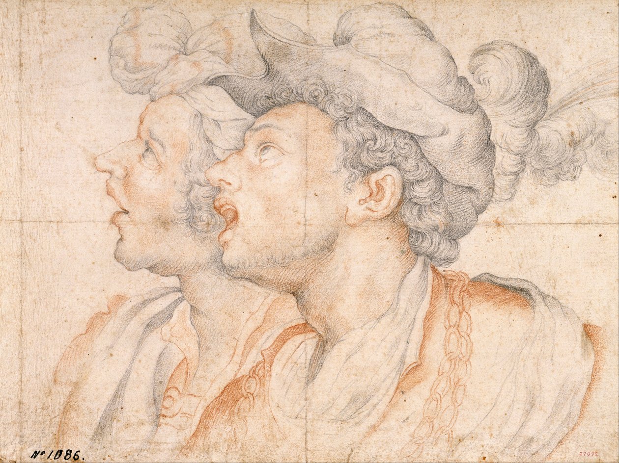 Deux têtes de jeunes - Camillo Procaccini