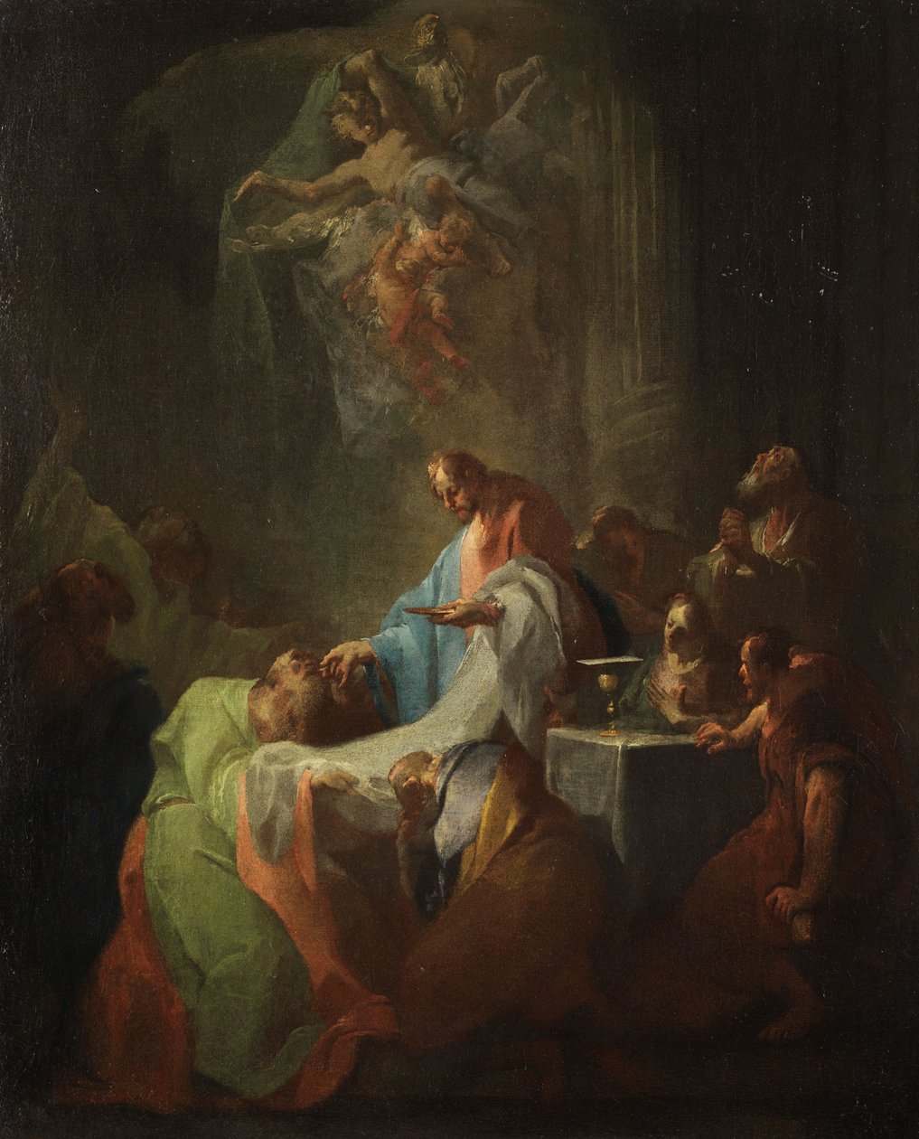 Jésus distribue la communion à ses disciples - Attributed to Franz Sigrist