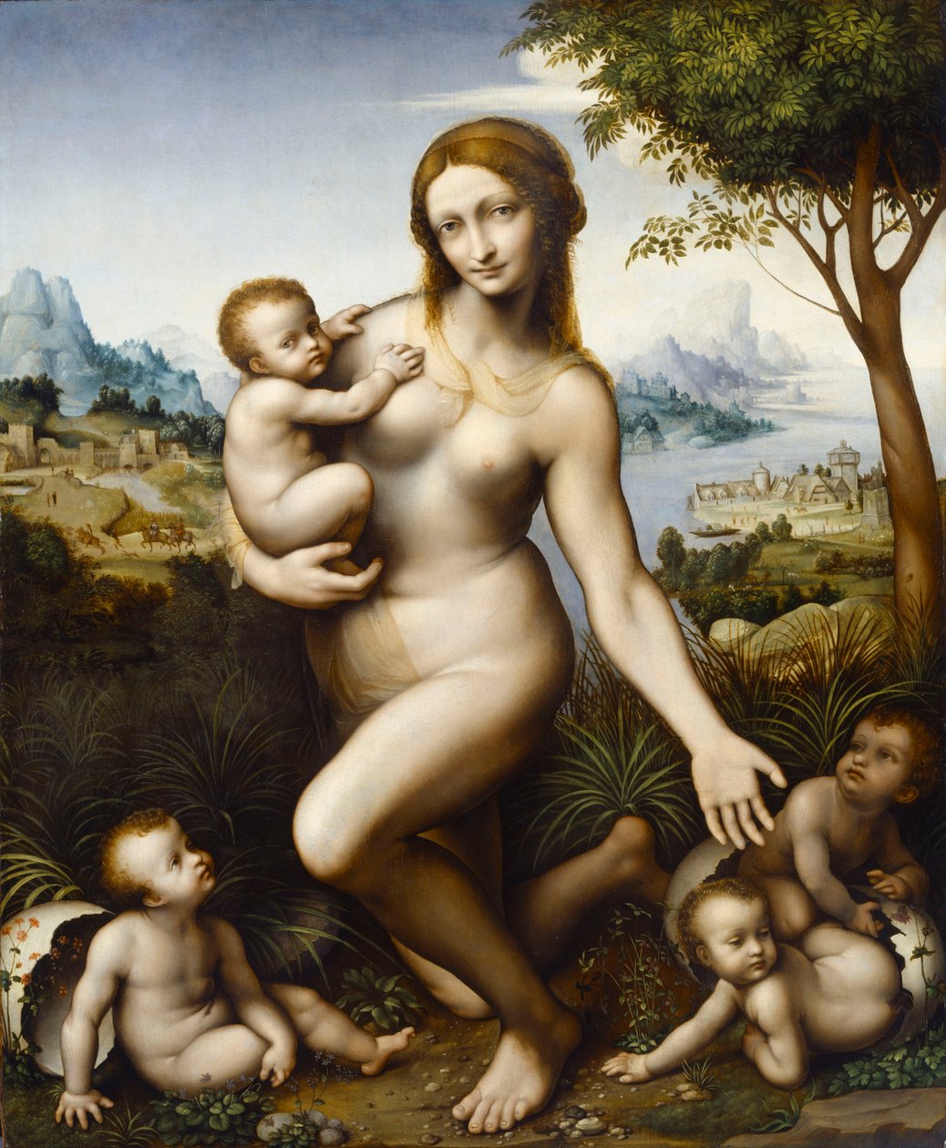 Leda avec leurs enfants - Giampietrino