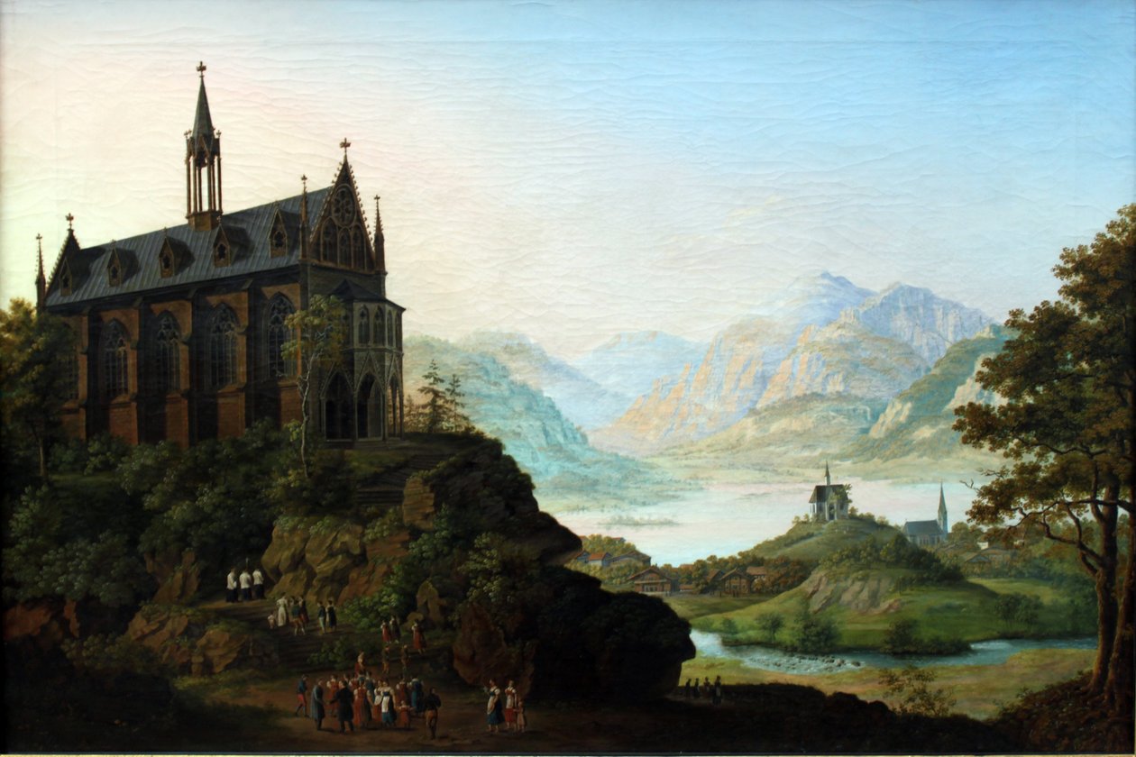 Paysage de montagne - August Ahlborn