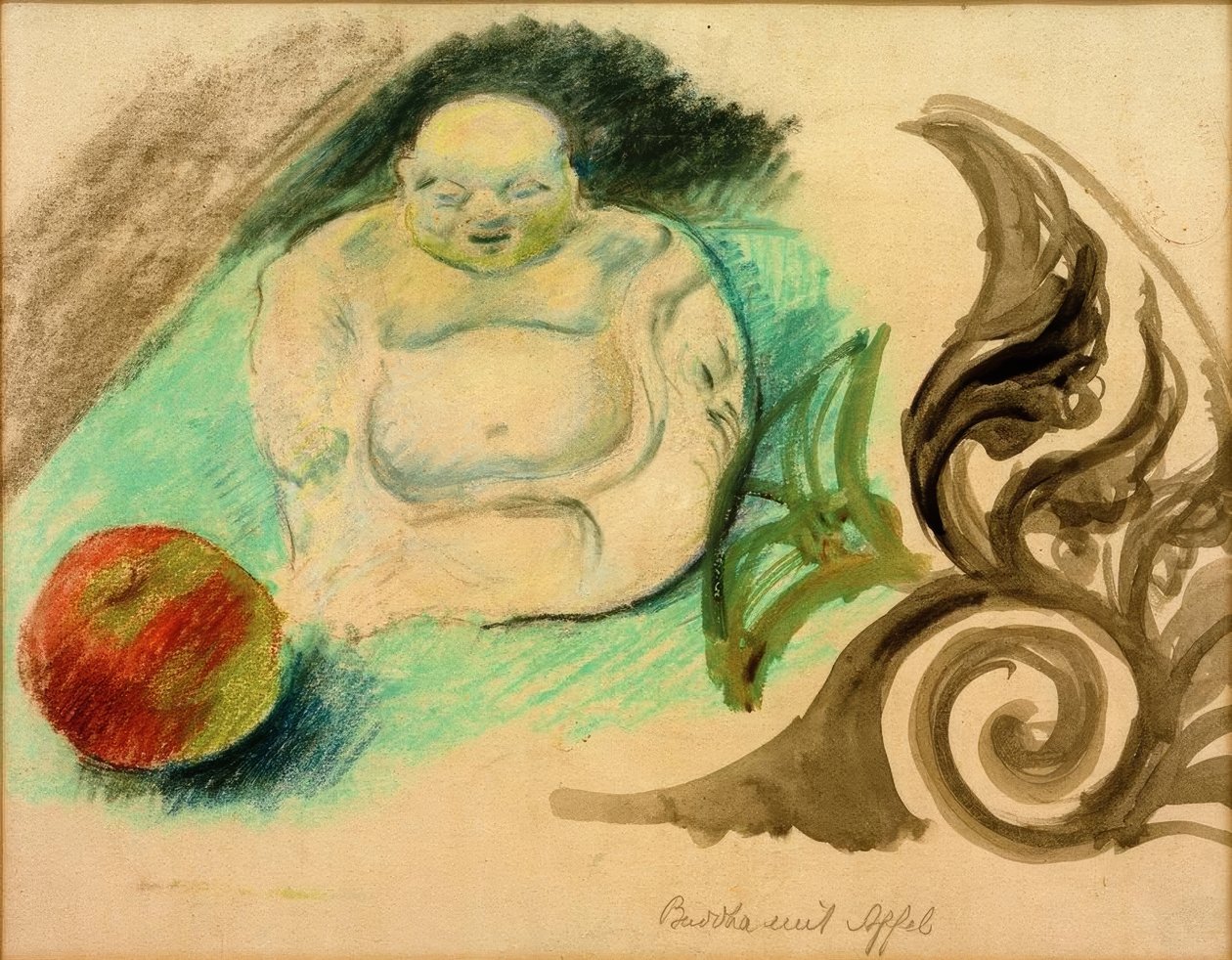 Bouddha avec une pomme - August Macke