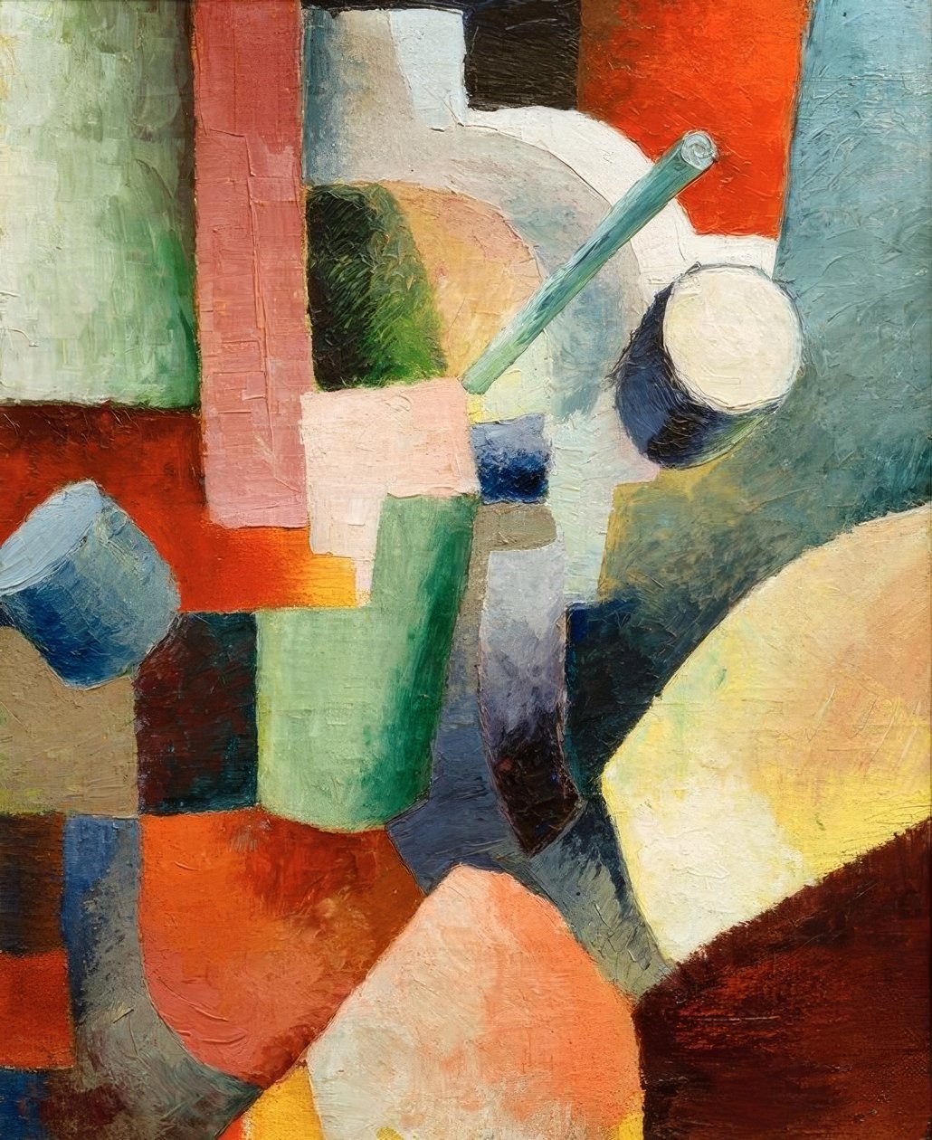 Composition de formes colorées - August Macke